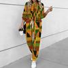 Women Floral Print Two Piece Outfit, Long Sleeve Crew Neck Top & Drawstring Jogger Pants Casual Tracksuit for Spring Autumn