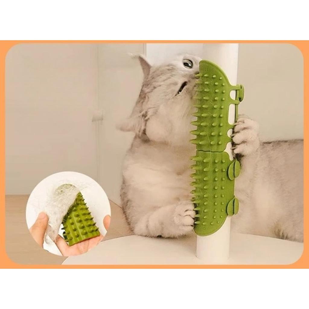 Cat Itching Tool, Pet Table Leg Itching Comb, Silicone Comb Teeth Soothing and Brushing Tool, Pet Cat Teasing Toy