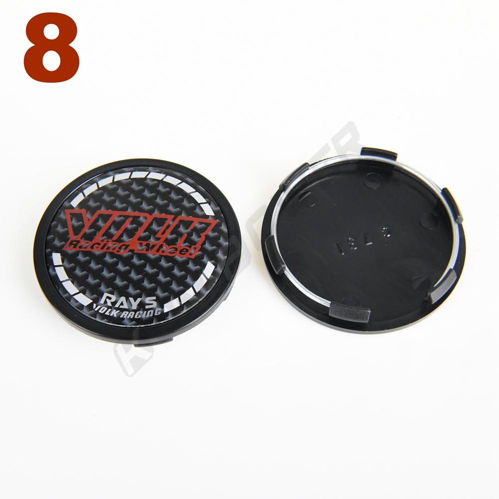 4 PIÈCES Cache-moyeu de roue OD 65 MM / ID 60 MM Logo RAYS VOLK Cache-moyeu de jante Sport Cache-moyeu central de roue