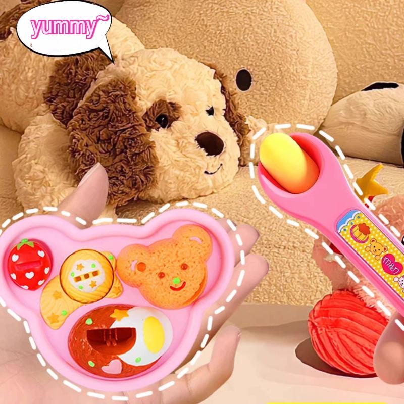 Bär Bento Gelee Pudding Fütterungsspielzeug Set Interaktives Küchen-Rollenspiel für Kleinkinder Eltern-Kind Pädagogisches Essensspielzeug für Kinder