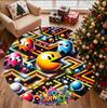 PAC Pattern Round Rug, Indoor/Outdoor Mat, for Picnic, Gameroom, Bedroom, Office, Living Room, Home Decor Carpet, Birthday Gift