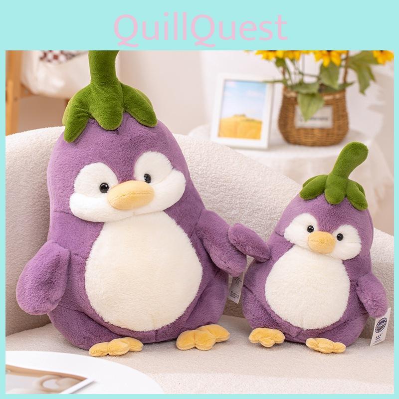 Eggplant Plush Penguin Toy Cartoon Cute Soft Fill Doll Children Festival Gift