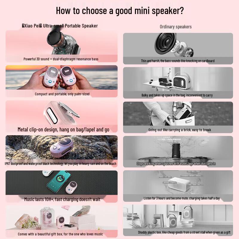 Dianyin Portable Mini Bluetooth Speaker