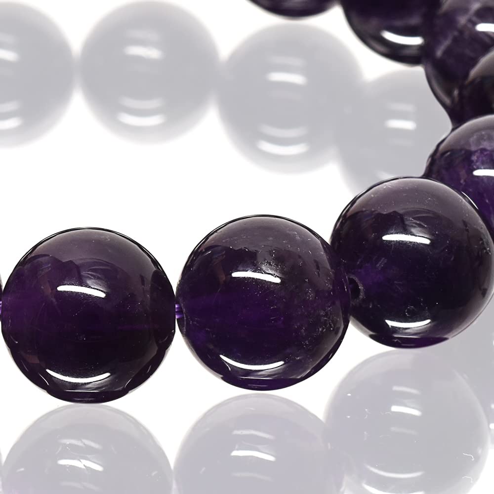 Stone Amethyst Bracelet 12mm [Premium Gallery]