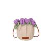 Water Bucket Bag For Women With Knitted Material And Rose Bouquet Design For Daily Use