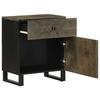 VidaXL Bedside Table Black 50x33x60 Cm Solid Mango Wood, Side Table, Bed Cabinet, Side Table for the 4017692