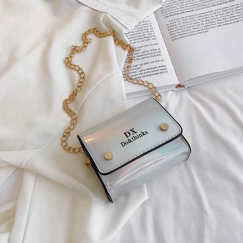 

SCIONE, новинка 2019 года, детская сумка на плечо, сто одинаковых аксессуаров, маленькая сумка, модная сумка-мессенджер с цепочкой 11cm*5cm*9cm серебряный