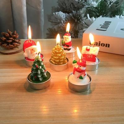 3 Piezas Creativas Navidad Muñeco de Nieve Hombre de Jengibre Vela de Navidad Aromaterapia Set de Regalo Decoración del Hogar Regalos de Cumpleaños