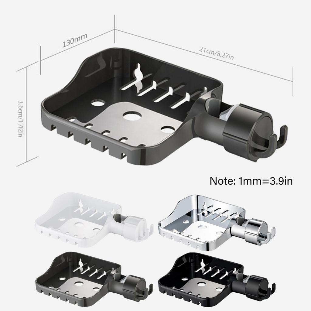 Space Saving Soap Tray Clip ABS Bathroom & Kitchen Soap Dish ABS Soap Dish Clip On Adjustable Soap Tray Simple Install