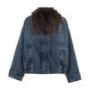 Cross2025 Autumn/Winter European Street Style Versatile Denim Bomber Jacket