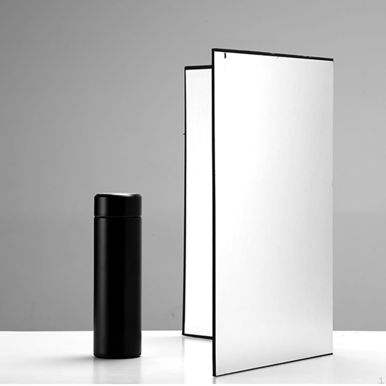 A3 Camera Photography Cardboard Folding Reflective Paper, Light Reflector Paper Board Background black white silver