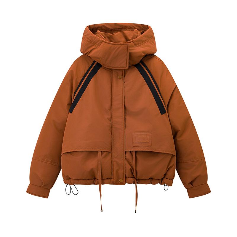 Winter New Korean Version Short Thickened Cotton Clothes Women's Fashion Loose Hooded Jacket