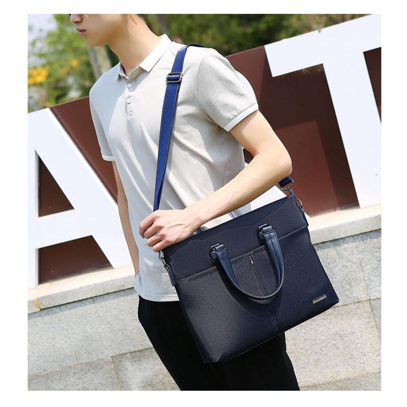Men's Oxford Cloth Briefcase Crossbody Shoulder Bag Gift and Document Holder