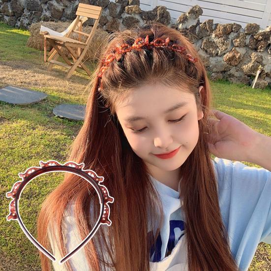 Adjustable Toothed Headband Women Bangs Hairstyle Headband with 8 Small Clip DIY Hairpin Adjustable Weave Bangs Hair Clips