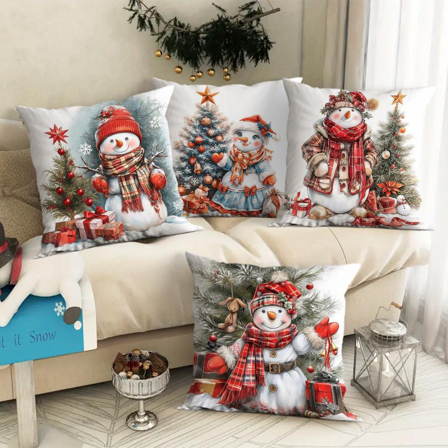 Christmas Pillow Case Home Nap Lumbar Pillow Pillow Sofa Bedside Cushion Cover Pillow Case
