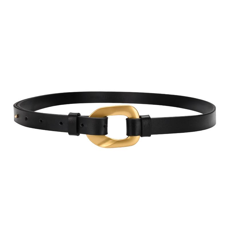 Horseshoe Buckle Waist-tight Thin Belt Korean Style Versatile Dress Waist-hugging Fashion Belt Women's Matching Coat Decorative Women's Belt