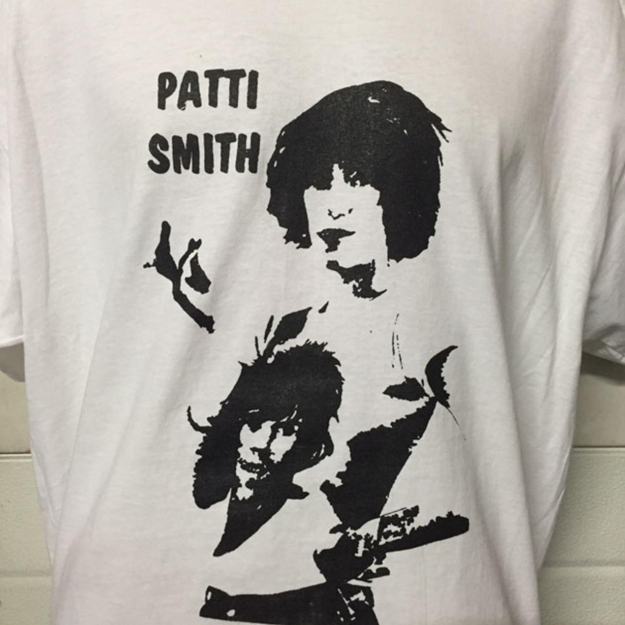 Patti Smith music band white t shirt bowie rock punk AN64613 XXXL
