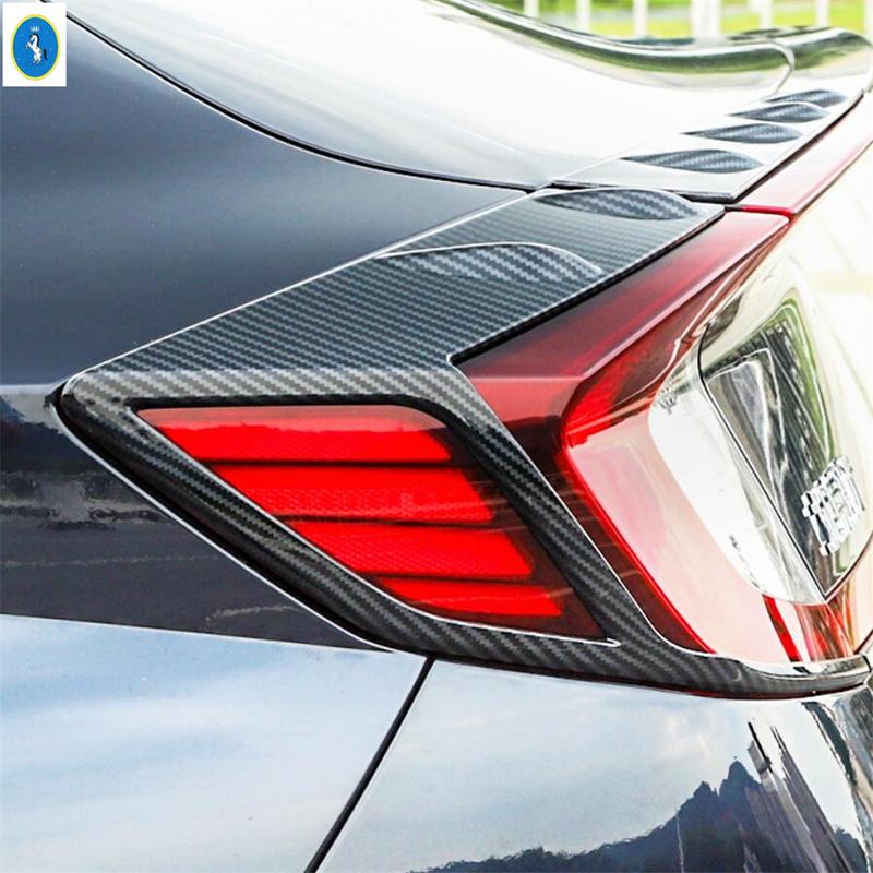 Chrom / Karbonfaser Auto Rückleuchten Rücklicht Heckleuchten Dekor Abdeckung Zierleiste ABS Zubehör für Hyundai Sonata DN8 -