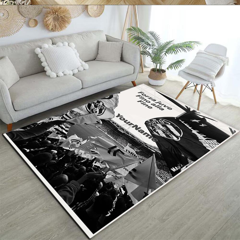 Juventus Customize Your Name Area Rug Suitable for Study Room Playrooms Bedrooms Hallway Antislip Carpet Decorate Offices Wedding Party Gift