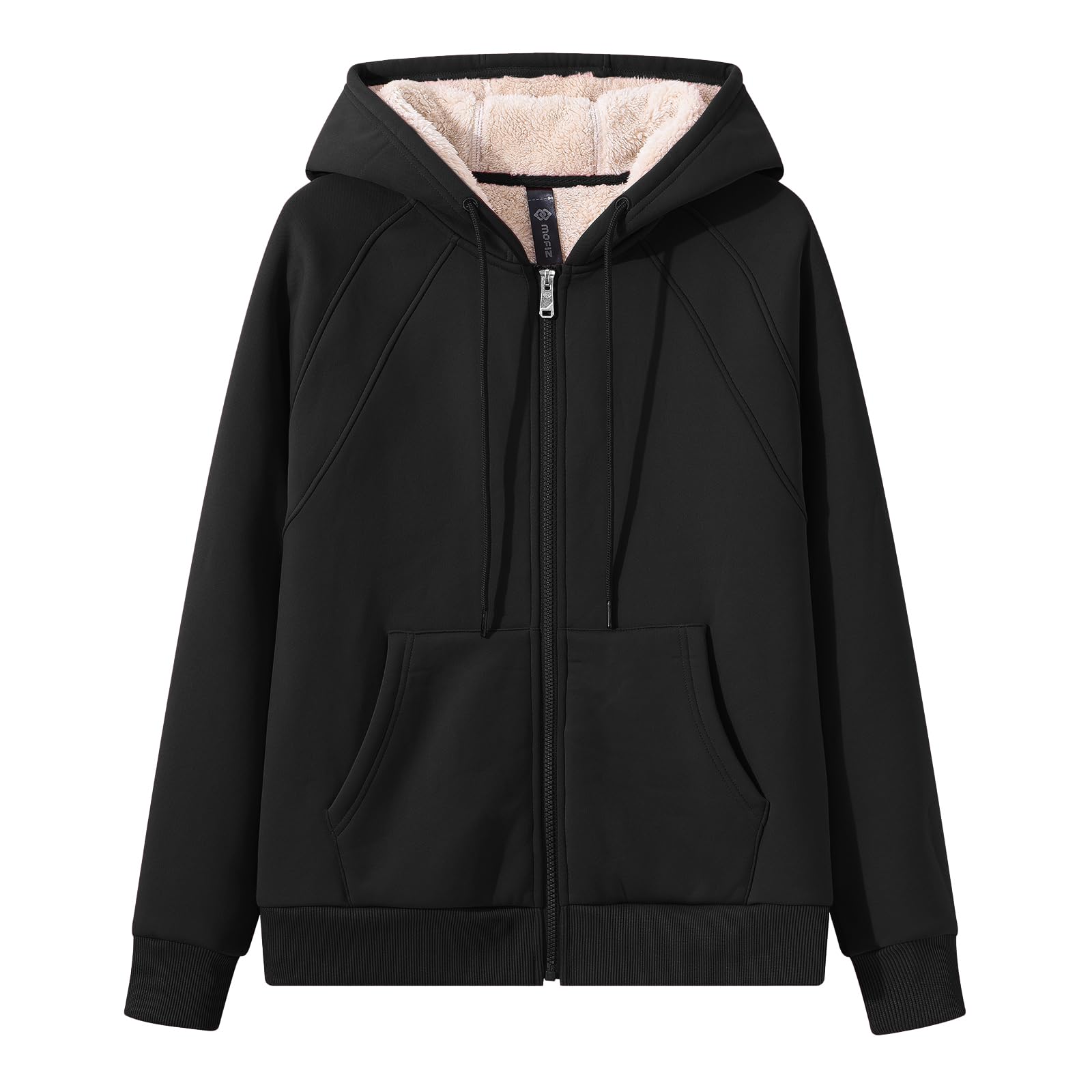 

YIRUIYA Cold Plus Повседневная женская толстовка на молнии, пуловер, на флисовой подкладке, свитшот, топ, пальто, погода, ветрозащитная, теплая, осень/зима, размеры, простая,