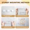 Clear Straw Holder for Cabinet Door, Acrylic Adhesive Straw Organizer for Saves Space Inside Cabinet Door & Kitchen Counters Storage