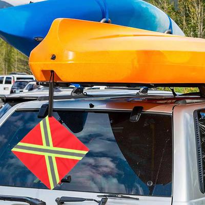 Kayak Safe Travel Flag Trailer Flag, Portable with Webbing Warning Reflective Strip