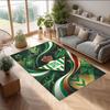 Real Betis Football Print Crystal Velvet Rug, Comfortable Water Absorbent Non Slip Indoor Floor Carpet