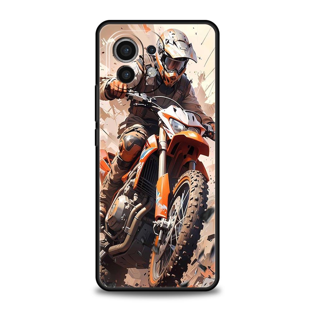 Phone Case For Xiaomi Mi 15 14 14T 13T 12T Pro 12 13 11 Lite 5G 11T X6 X5 Pro Soft TPU Cover Moto Cross Motorcycle Sports