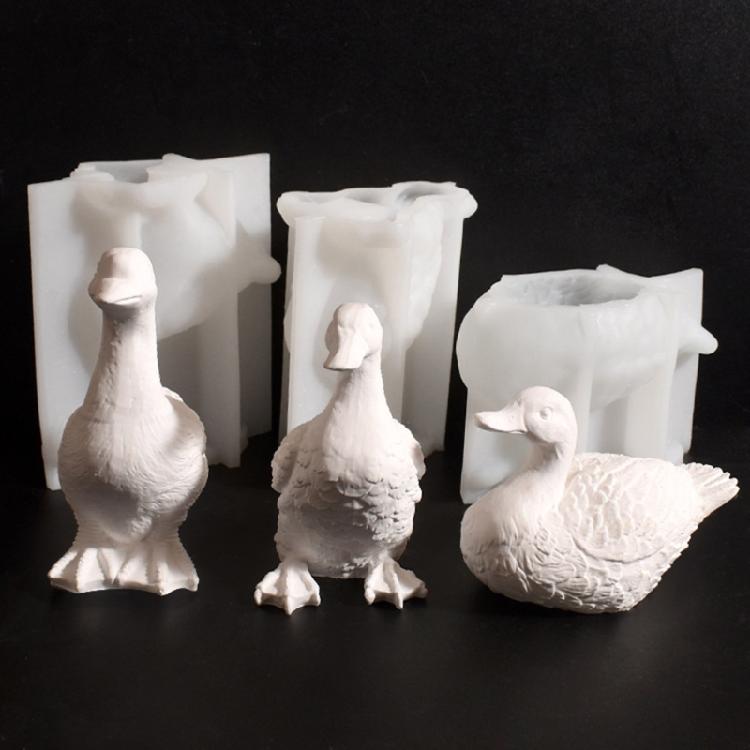 Flexible Silicone Mould Accessory for Creating Duck Candle Holders Decoration With Resin And Plaster Daily Use