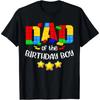 Master Builder Dad of The Birthday Boy Toys Brick Builder T-Shirt Funny  T Shirts  Tops  Women Men Clothing  Ropa Mujer