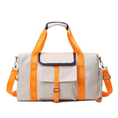 Color-blocking Fitness Bag, Women's Dry and Wet Separation Shoe Compartment, Sports Luggage Bag, Oxford Cloth Large-capacity Handbag
