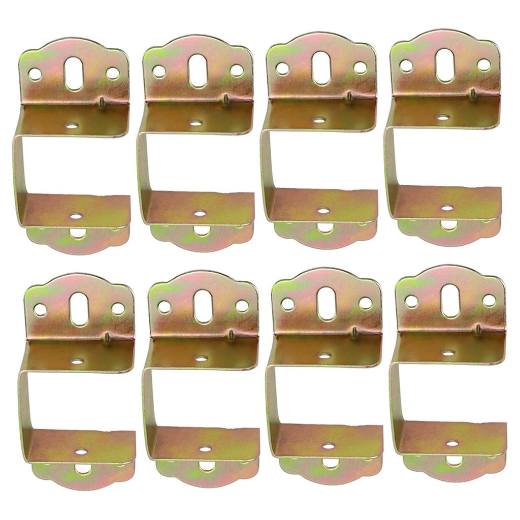 8pcs Bed Frame Stabilizer Brackets Bed Hinges Bed Frame Holders Simple Installs for Secure & Stable Sleep Environment