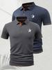 2pcs-Y758 Men's Polo Shirt - Quick-Drying, Golf Shirts for Men Summer Fashion for Business Casual Daily Wear