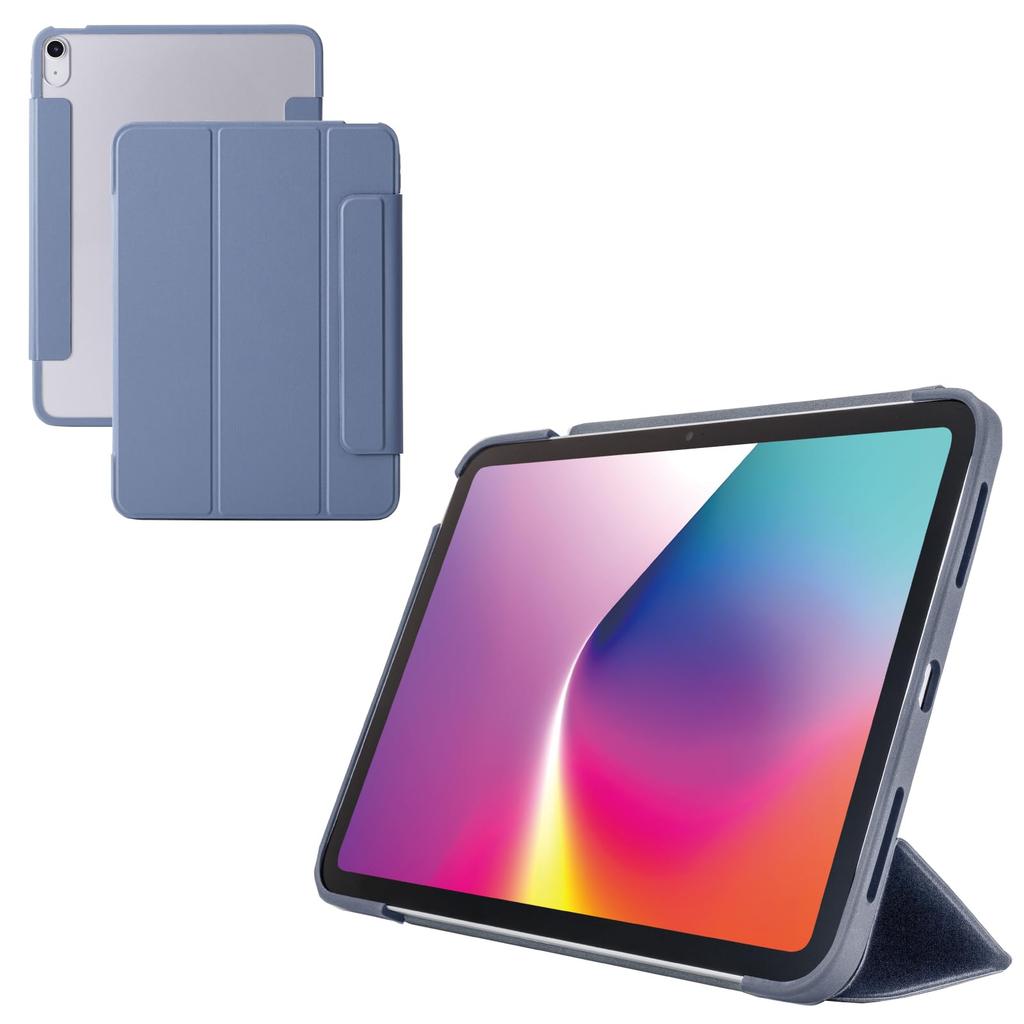 ELECOM iPad Air and 4th Flap TPU Impact Clear 11-inch (M3/M2) 10.9 (5th Generation) Case, Case, Material, Resistant, Thin, Lightweight, Back,