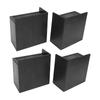 4 PCS 4in L Shaped Anti Vibration Pads Rectangular Non Slip Foot Pad Bed Risers for Washing Machine