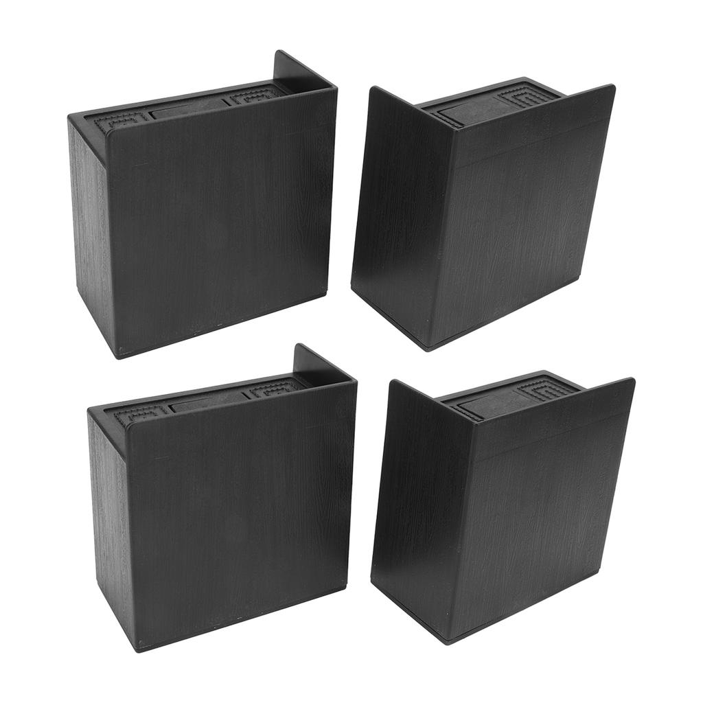 4 PCS 4in L Shaped Anti Vibration Pads Rectangular Non Slip Foot Pad Bed Risers for Washing Machine