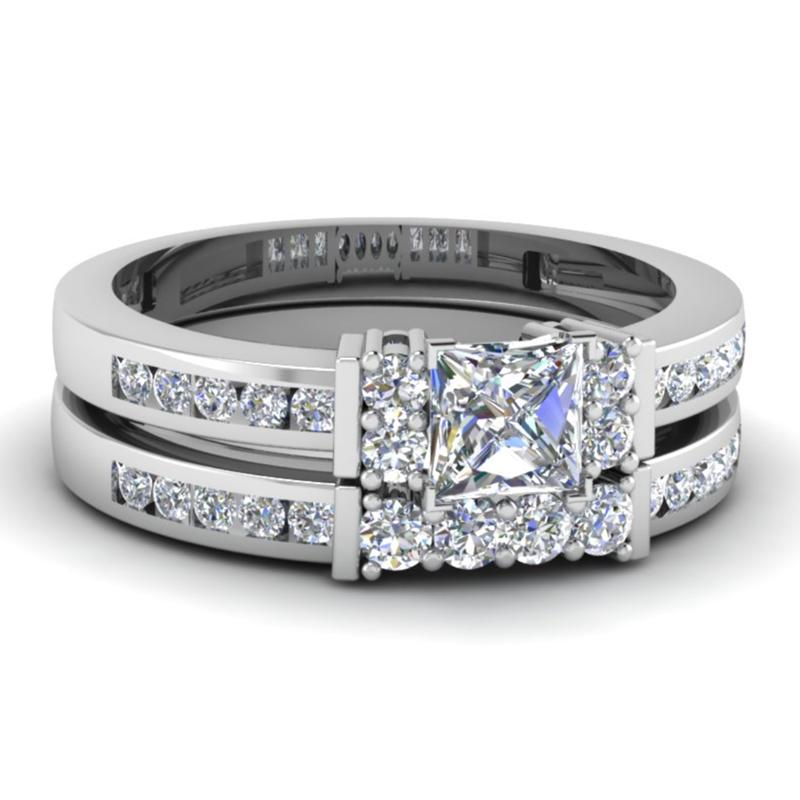 Carofeez Fashion Zircon Rings Set for Women Jewelry Accessories Statement Girl Gift Engagement Wedding Band Charm Women Rings