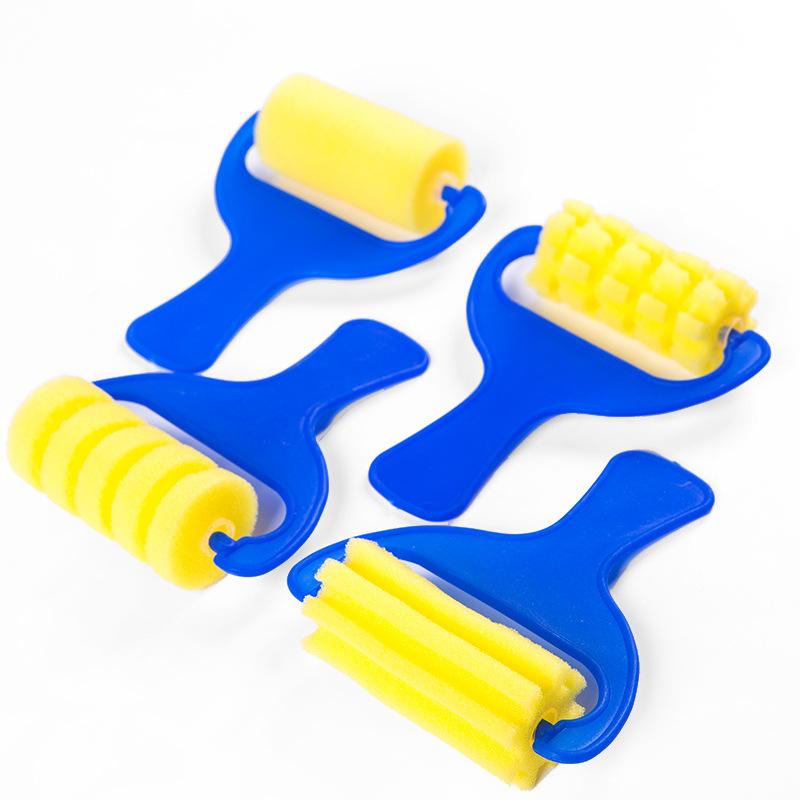Sponge Brush Set Various Shapes Available Painting Tools Mushroom Stick Flower EVA Roller Creative Art Graffiti Drawing Prop ZYF