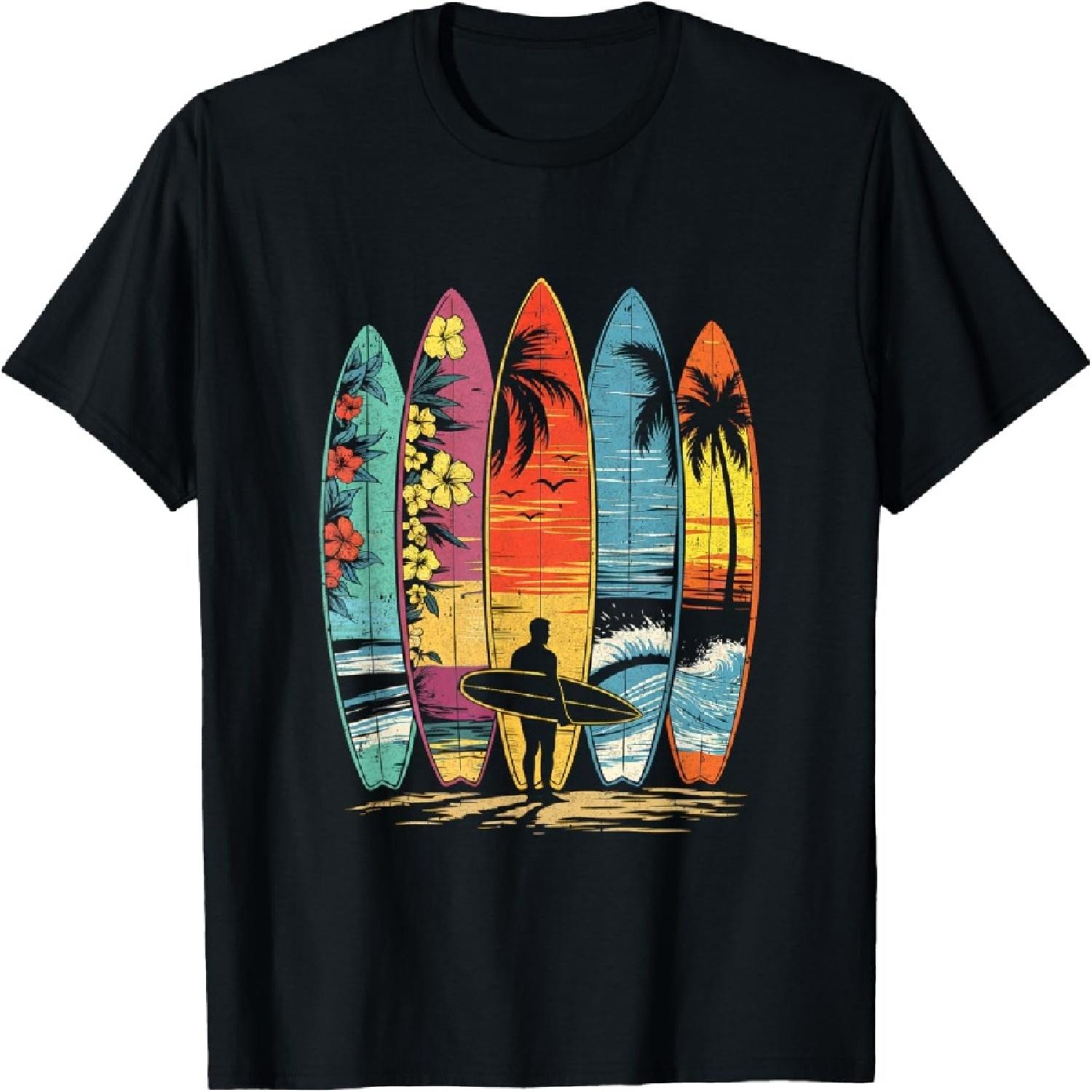 Surfboarder Hawaii Wave Surfing Lover Beach Surfer Men Women T-Shirt S