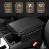 WZP Car Center Console Cover, Leather Middle Console Cover, Waterproof Car Arm Rest Pad with 2 Storage Bags, Universal Auto Interior Accessories for