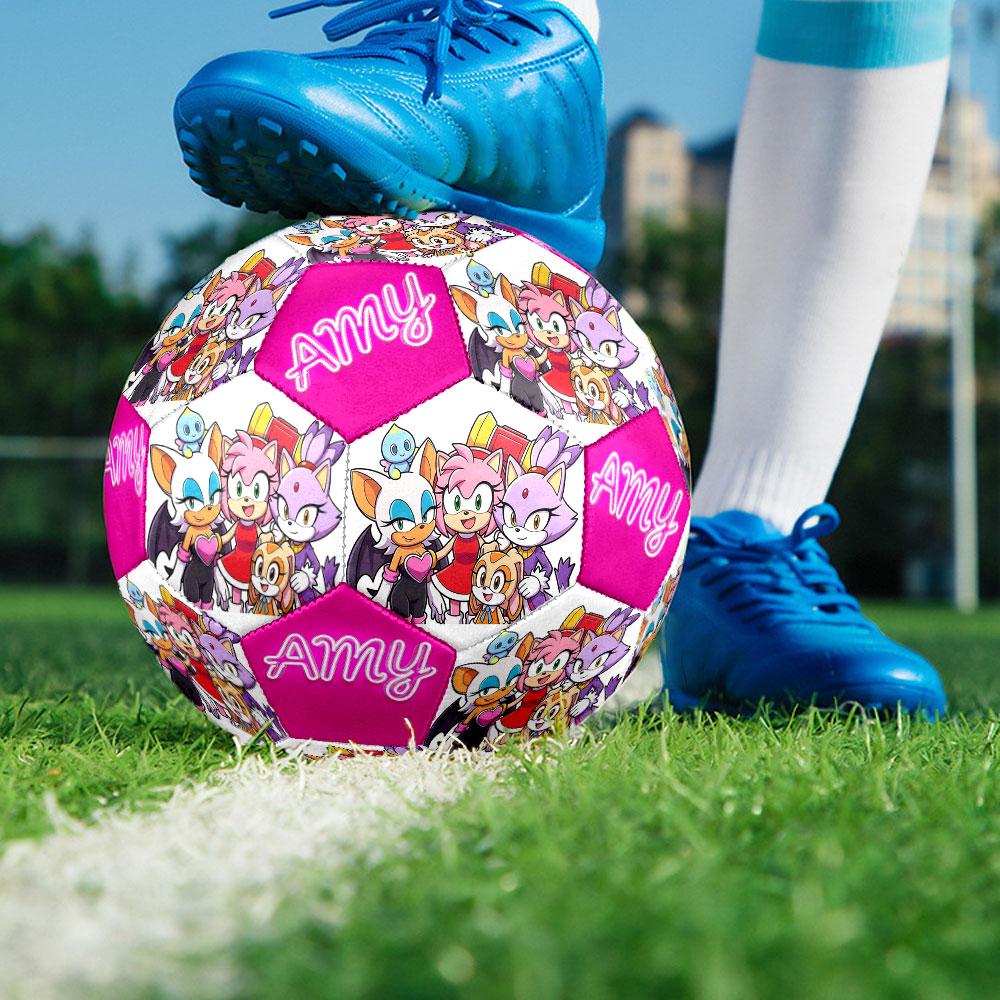 1pc Sonic the Hedgehog Soccer Ball Size 5 Indoor Soccer Ball Fashion Colorful Backyard Game - Great For Sports Fans Gift HE57