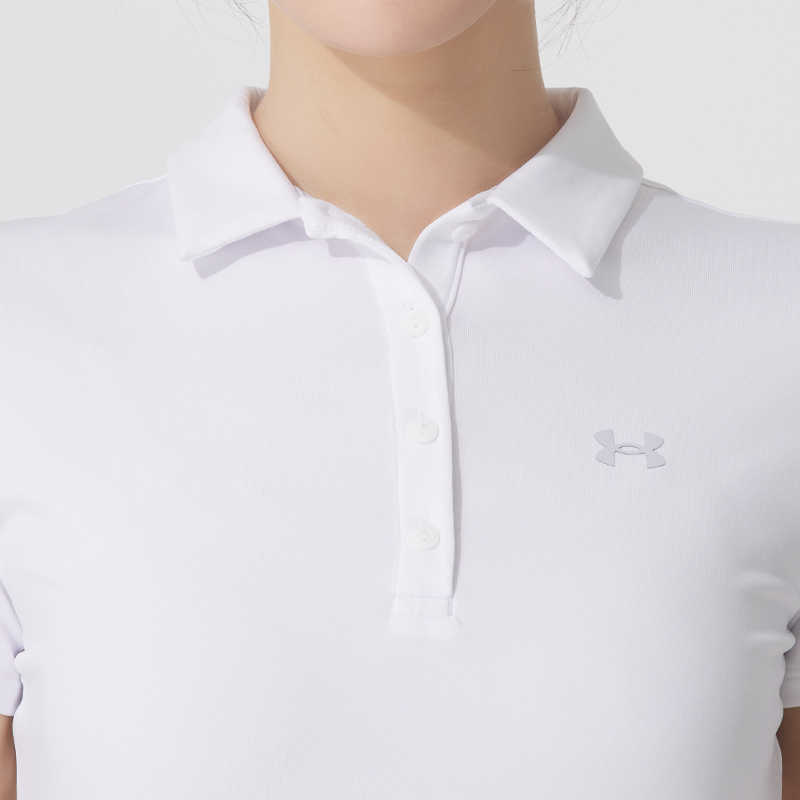 Under Armour Quick-Dry Breathable Running Crew Neck Sports Polo Shirt Women tops 1390369-100