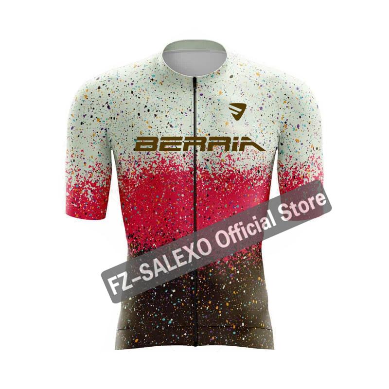 BERRIA Cycling Jersey Set 2024 Summer Men Star Point Cycling Clothing Short Bike Jersey Breathable Racing Sport Bicycle Jersey