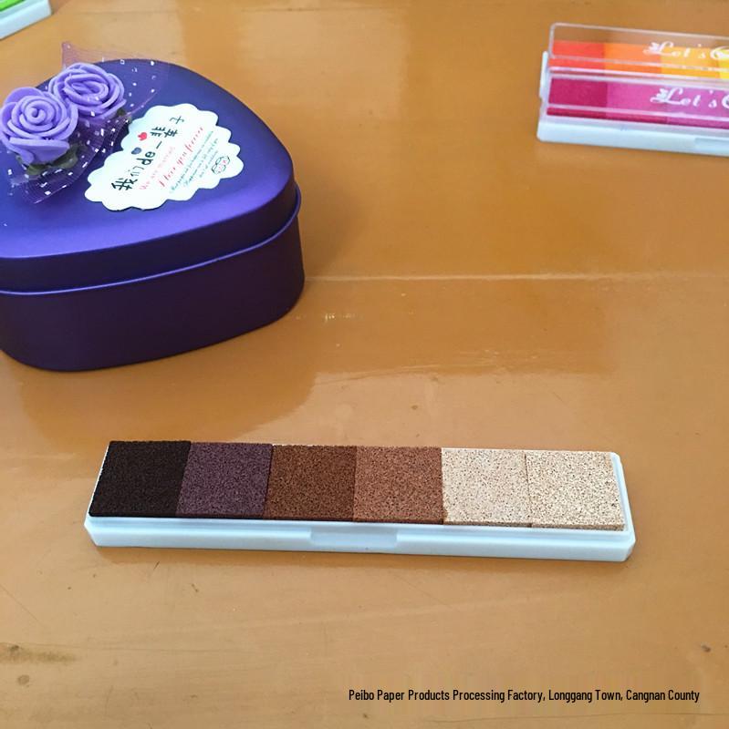 Gradient Candy Color Ink Pad for Finger Painting & DIY Stamping - 6 Color Options