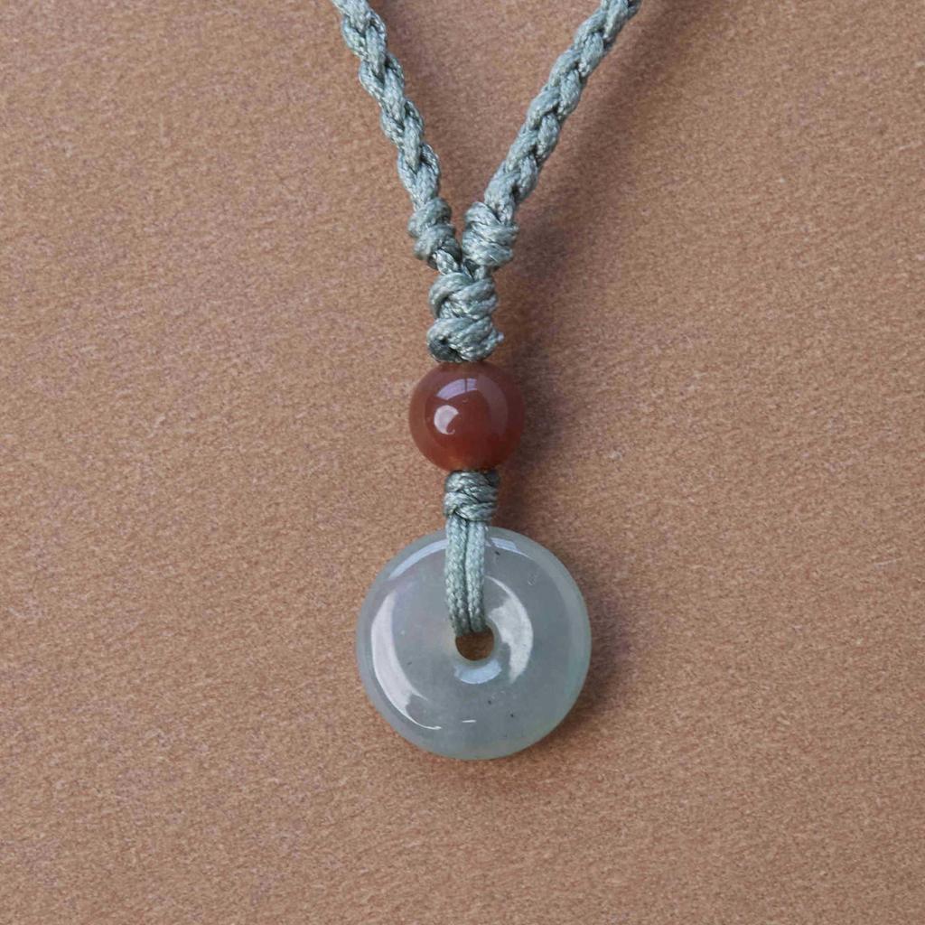 Handmade Woven Jade Pendant Necklace