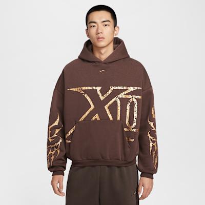 Nike Sweatshirts Men s Dark Brown Hooded Moderate Regular M