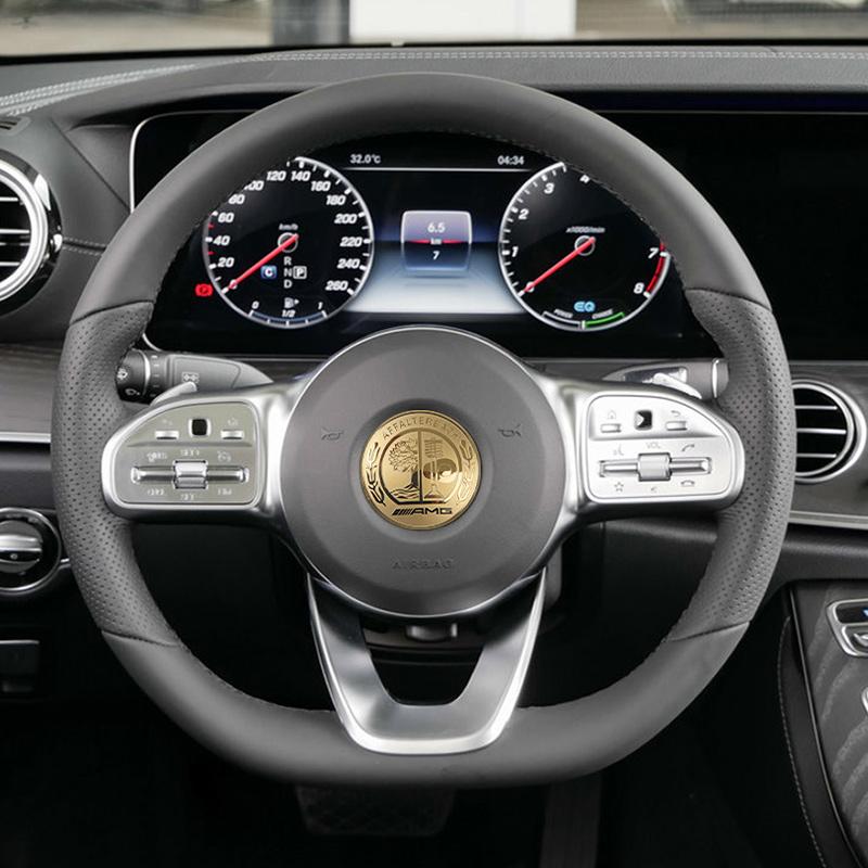 WSDYN1 Hot 2026 New For Benz Car Steering Wheel Emblem Interior Badge Decoration Accessories for Mercedes benz W203 W204 W205 W176 W211