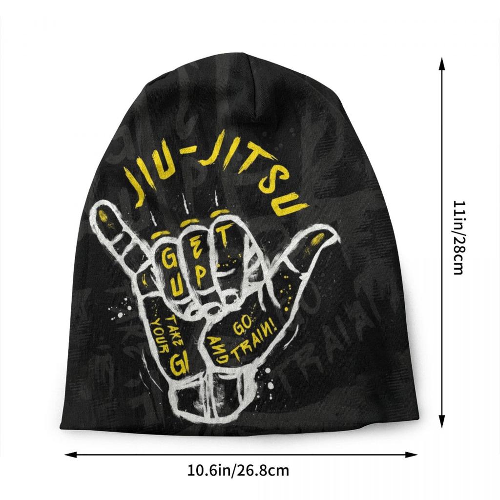 Gesture Go Train Brazilian Jiu Jitsu BJJ Skullies Beanies Caps Unisex Street Winter Warme Strickmütze Erwachsene BJJ Faustmütze