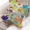 Blue Box Anime Maple Design Cushion Cover Happy Autumn Harvest decor Holiday Decorati Pillow Cover