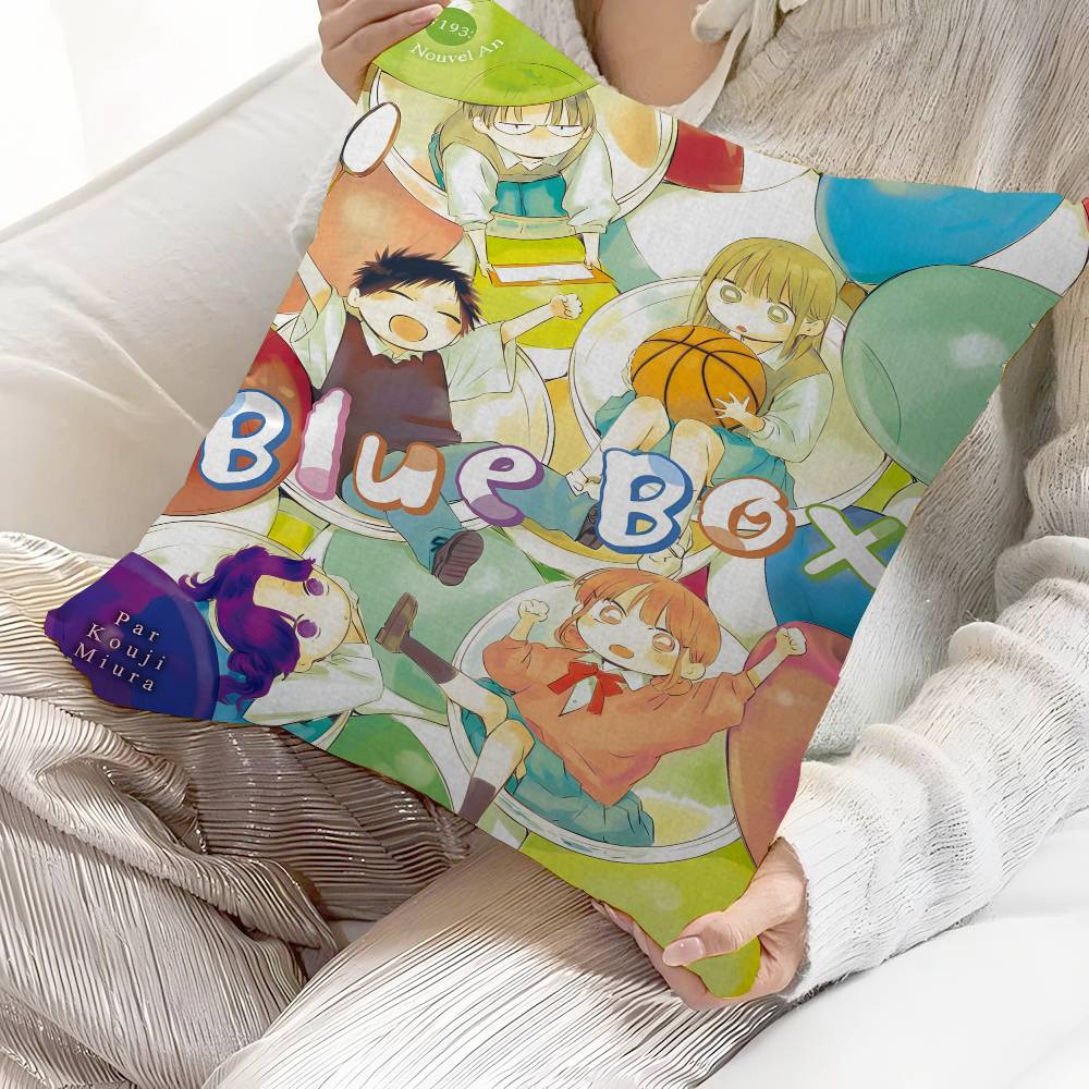 Blue Box Anime Maple Design Cushion Cover Happy Autumn Harvest decor Holiday Decorati Pillow Cover